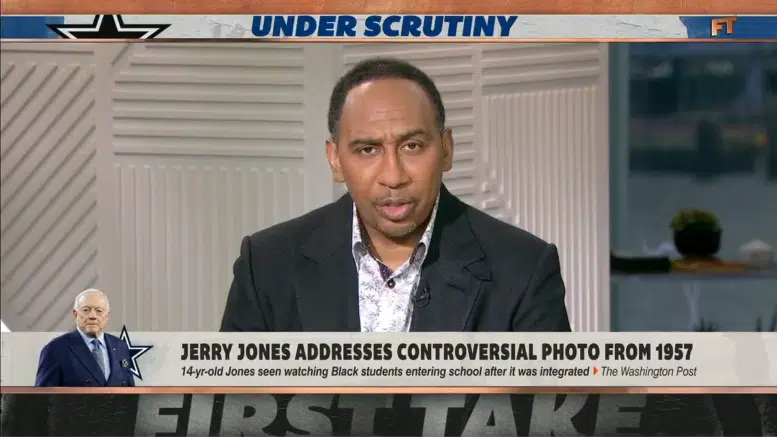 Stephen A. Smith defended Cowboys owner Jerry Jones’ racist past