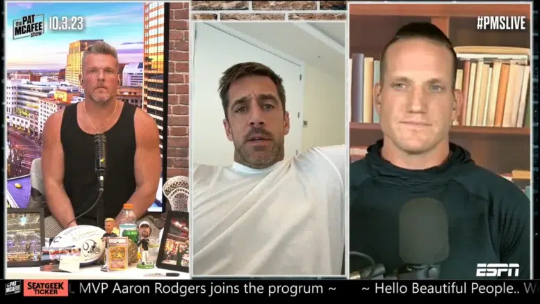 It seems the only jab Aaron Rodgers will take is one at Travis Kelce