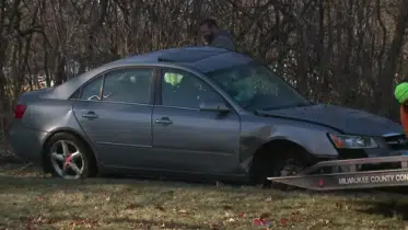 Milwaukee fatal crash; Sherman and Custer, vehicle in trees